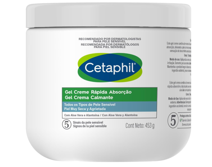 Gel Creme Rápida Absorção com Aloe Vera Cetaphil 453g
