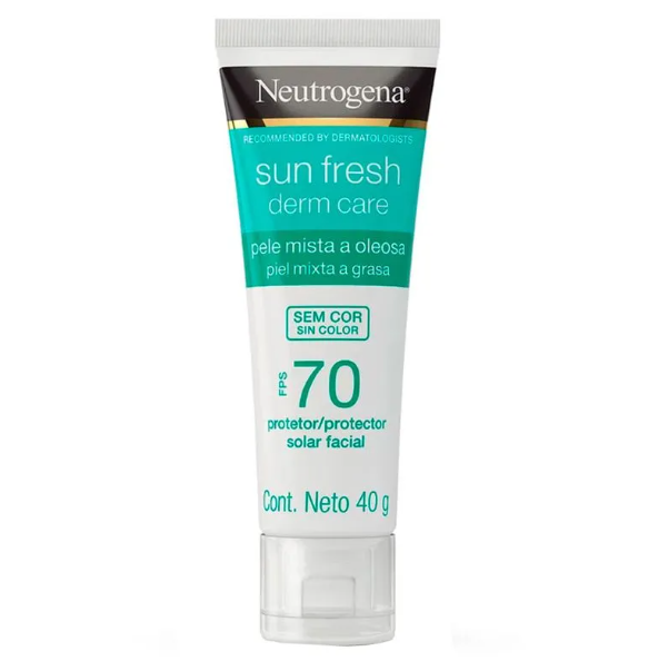 Protetor Solar Neutrogena Sun Fresh Derm Care Facial FPS 70 40g