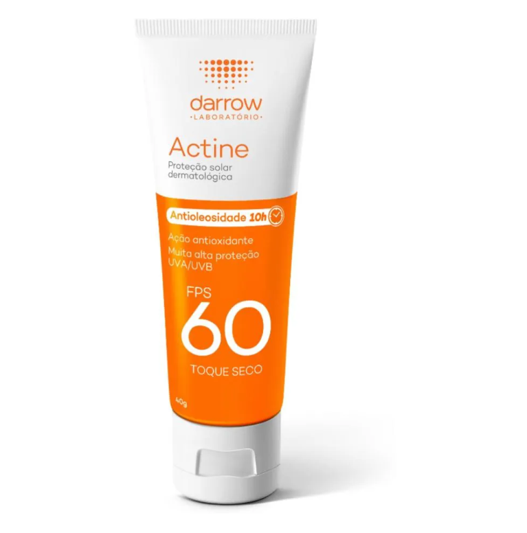 Protetor Solar Facial Darrow Actine Toque Seco FPS 60 40g