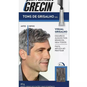 Shampoo Tonalizante em Gel Grecin 5 Tons de Grisalho Fácil de Aplicar 40g