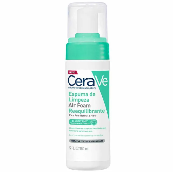 Espuma de Limpeza Cerave Air Foam Reequilibrante 150ml