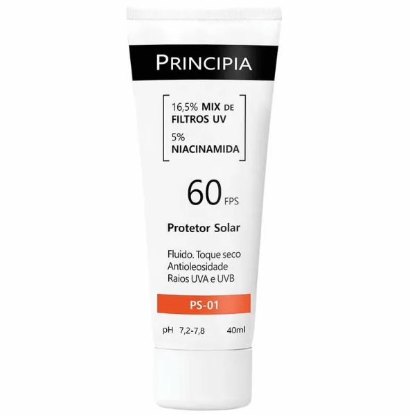 Protetor Solar Facial Principia Skincare PS-01 FPS 60 40ml