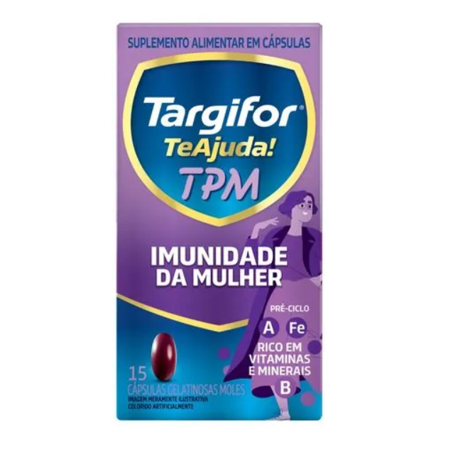 Suplemento Alimentar Targifor Te Ajuda Tpm com 15 Capsulas