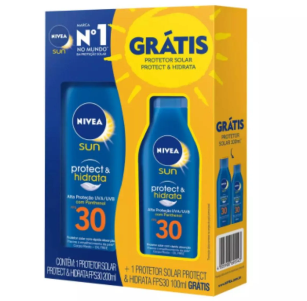 Kit Nivea Sun Protect & Hidrata Protetor Solar Corporal FPS 30 200ml + 100ml