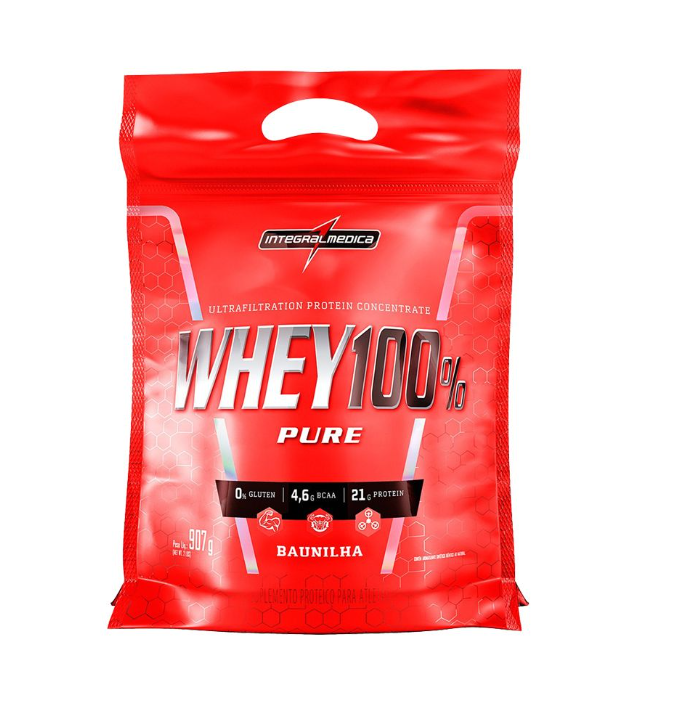 Whey 100% Integralmedica Sabor Baunilha Refil 900g