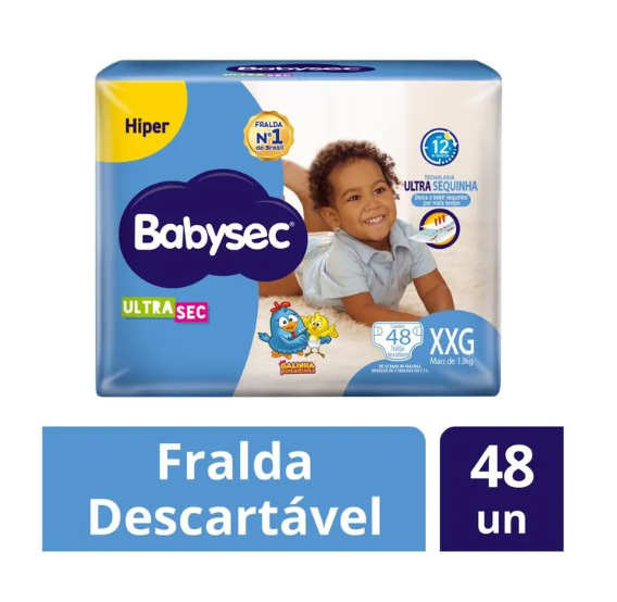 Fralda Descartável Babysec Hiper XXG 48 Unidades - Imagem 2